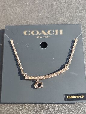 Coach Signature Pavé Bar Necklace, style number 91431